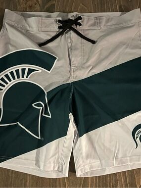 Michigan State Spartans FOCO Brand Board Shorts Men's Medium MSU Swim Suit